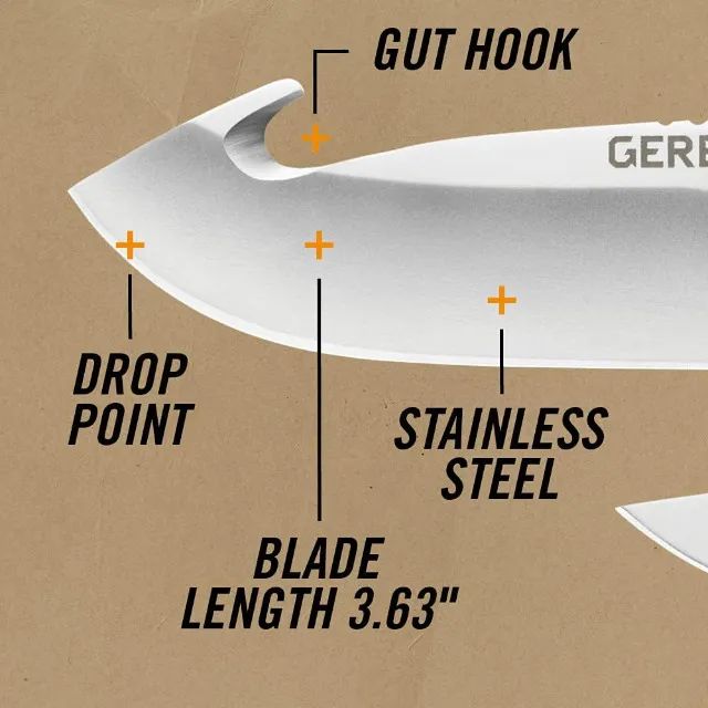 Kit De Facas De Caça Moment Field Black Gerber 31-002218 Preto - Foto 6