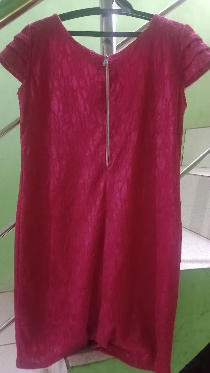 Vestido rosa de Renda M 15 reais  - Foto 3