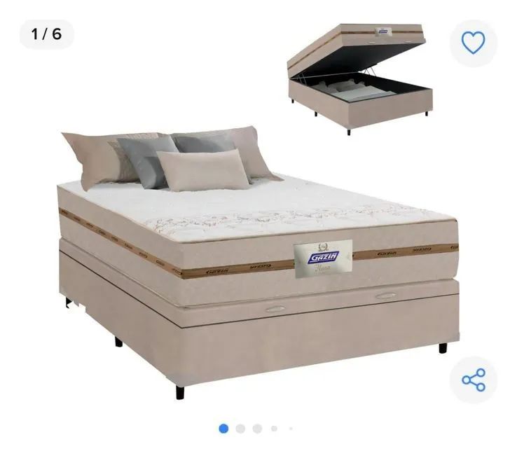 Cama Box Gazin Flora Queen com Baú