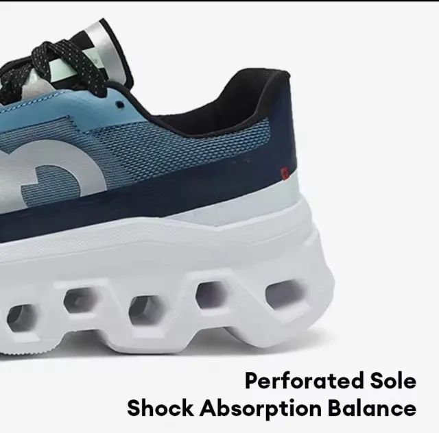 tênis de corrida leve respirável - md trend- azul/branco - 37 - Foto 2