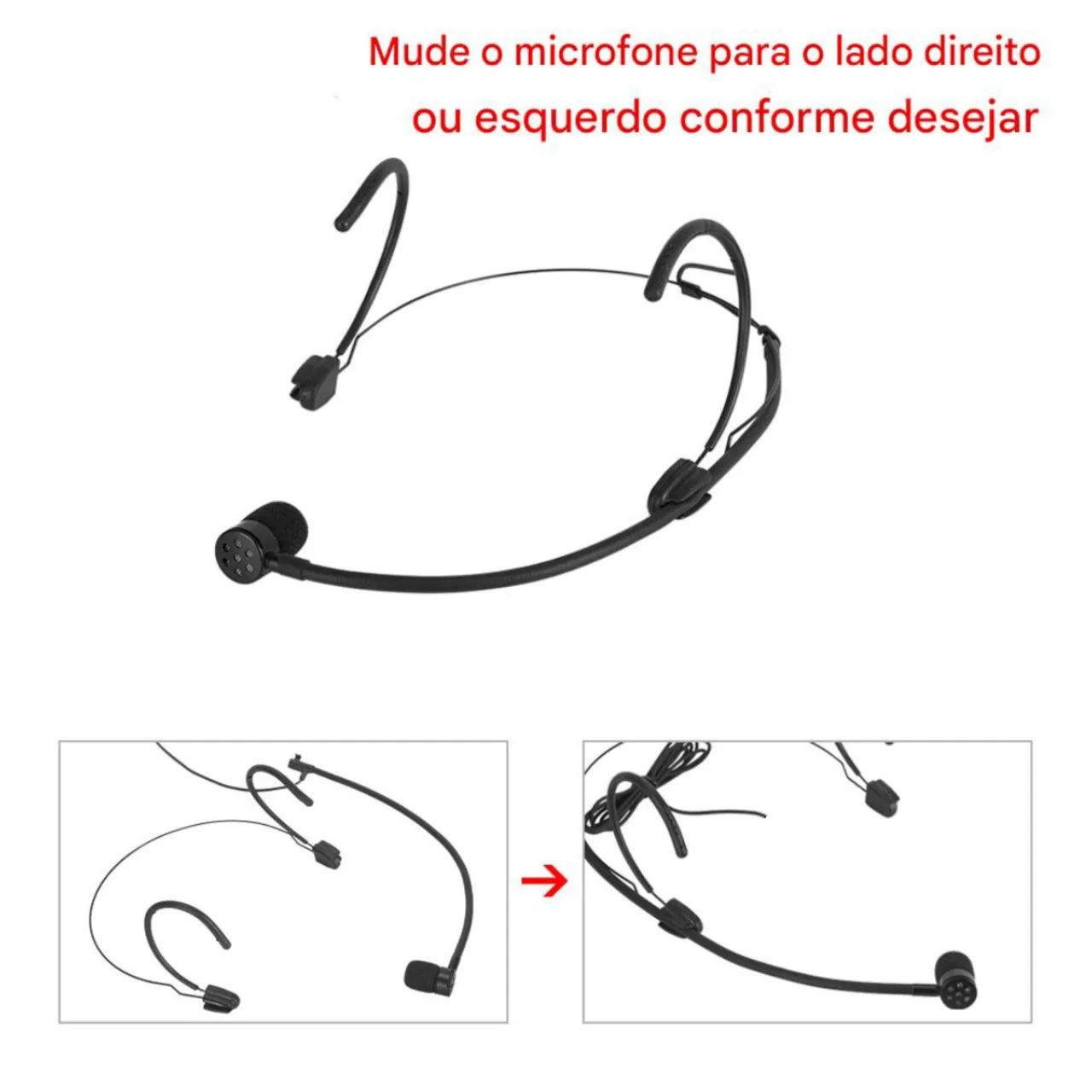 Microfone Headset Cardioide Direcional TA3F Mini XLR 3 Pinos - COR PRETA - Foto 2