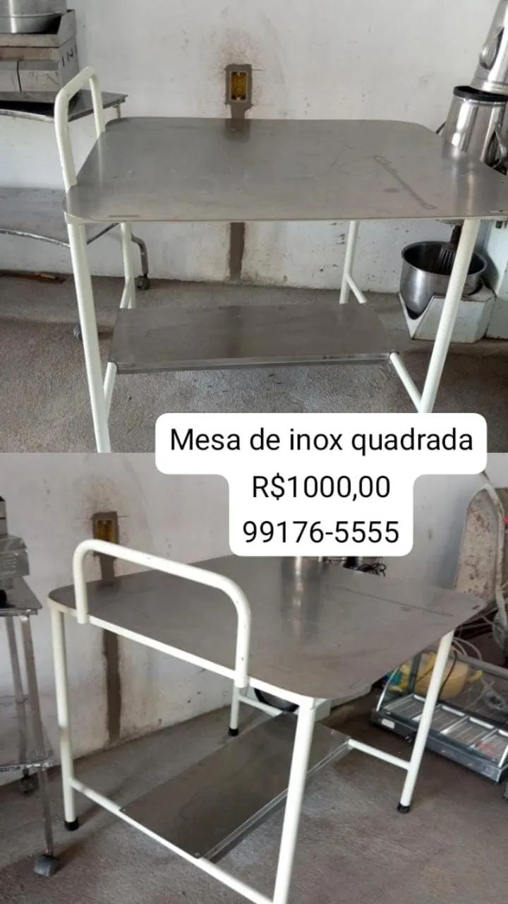 mesa de inox quadrada
