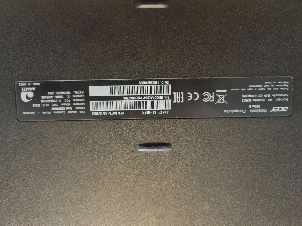 ACER NITRO 5 17" (DEFEITO PLACA MÃE) - Foto 3