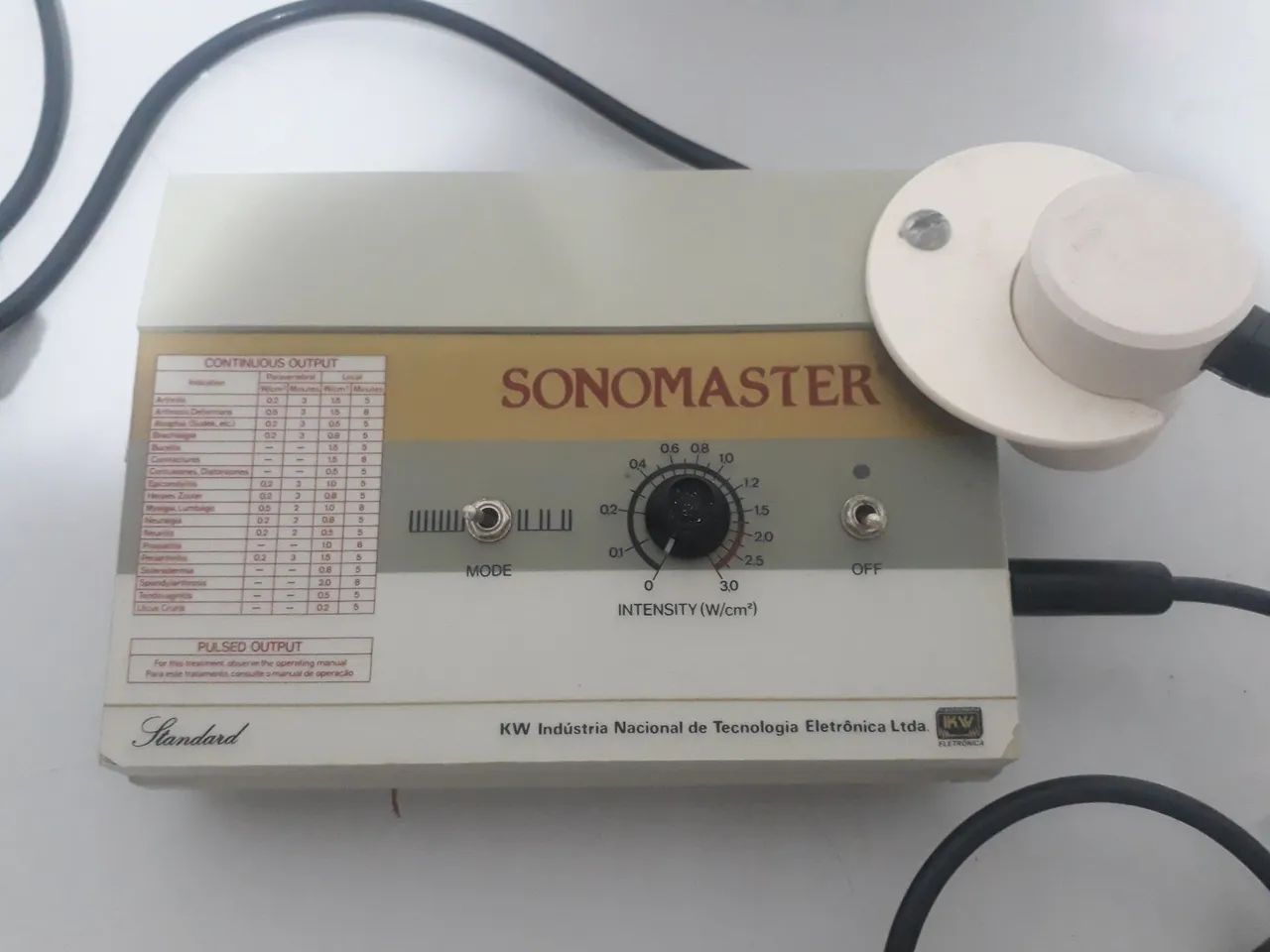Ultrassom terapêutico 1mhz 