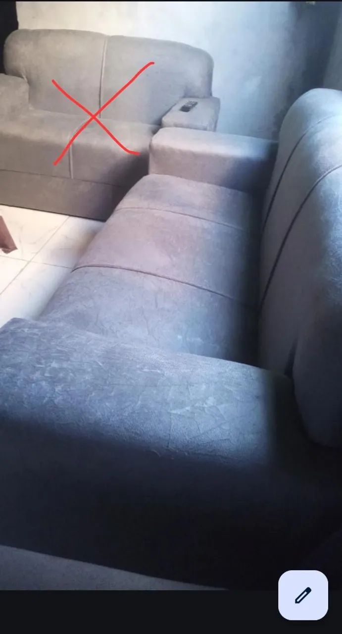 Sofá 3 lugares 1.60m em tecido suede várias cores e estampas / pague na entrega - Foto 3