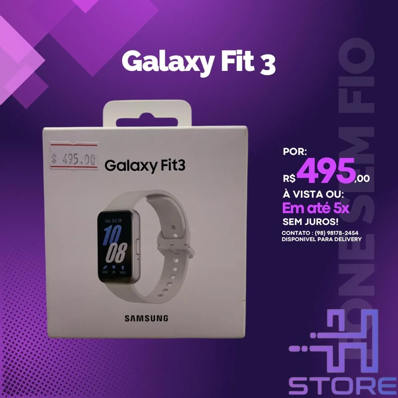 Smartwatch Samsung Galaxy Fit 3 - Novo