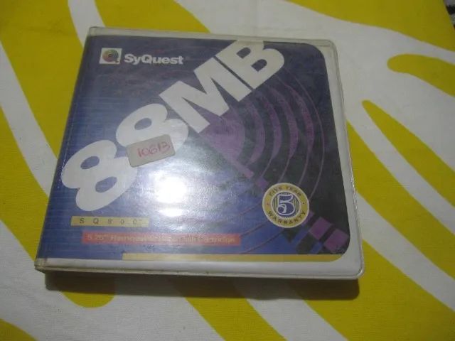 Lote 3 cartuchos SyQuest 88MB 5.25 Vintage Com Caixa Original Retro PC/Macintosh Coleção - Foto 2