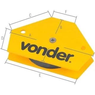 ESQUADRO MAGNETICO VONDER 10KG HEXAGONAL