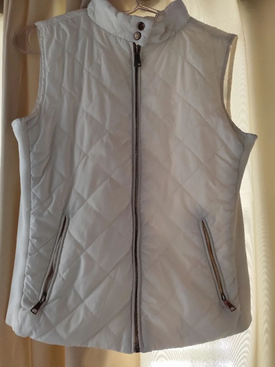 Colete branco feminino frio inverno - Foto 2