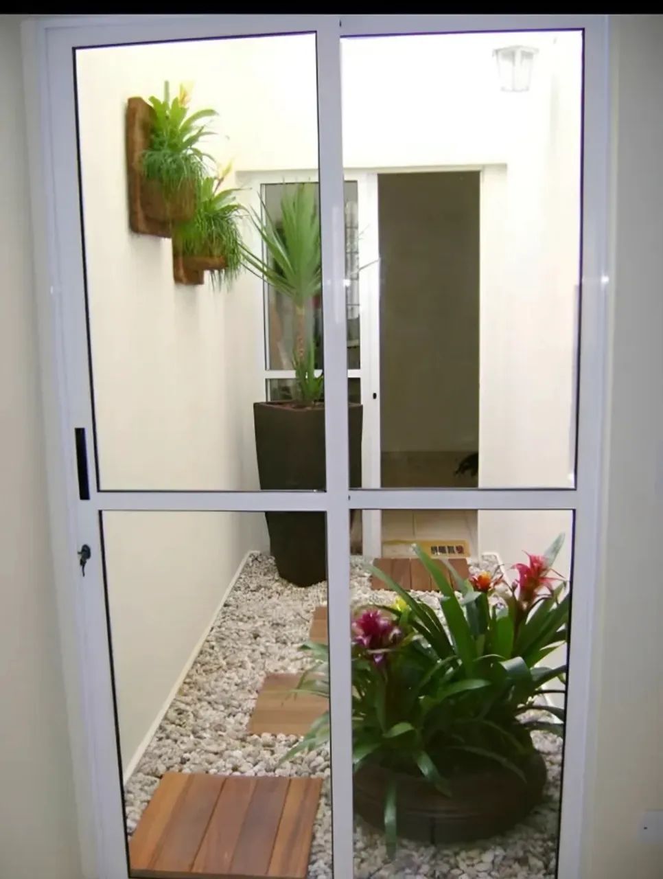 White Aluminum Glass Door