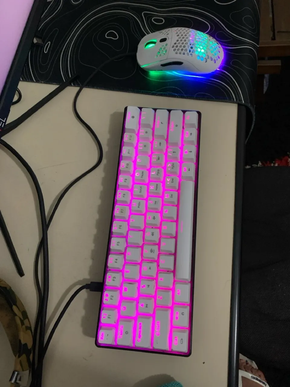 Teclado Mecânico Gamer com software, Mouse gamer com dpi e software