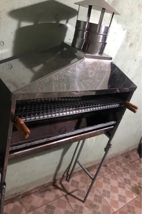 Churrasqueira Grande Profissional de Carrinho de inox - Foto 2