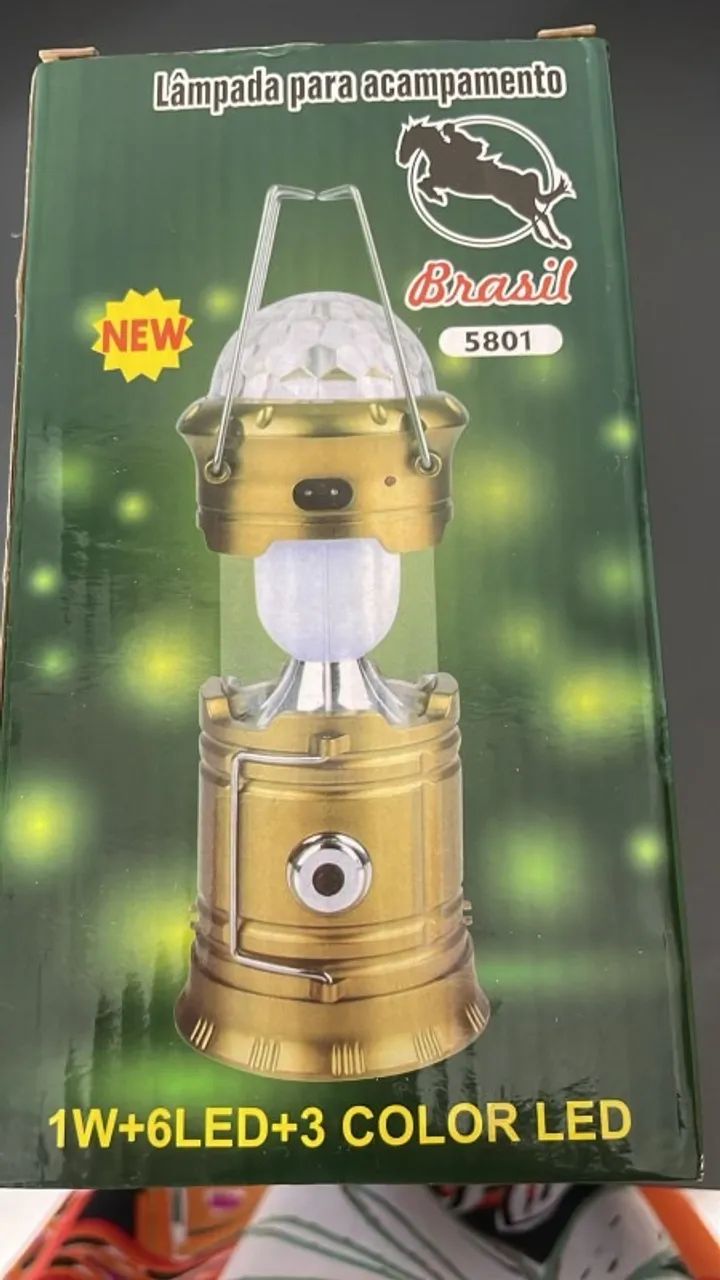 Luminaria Lâmpião Led Para Acamapamento. 