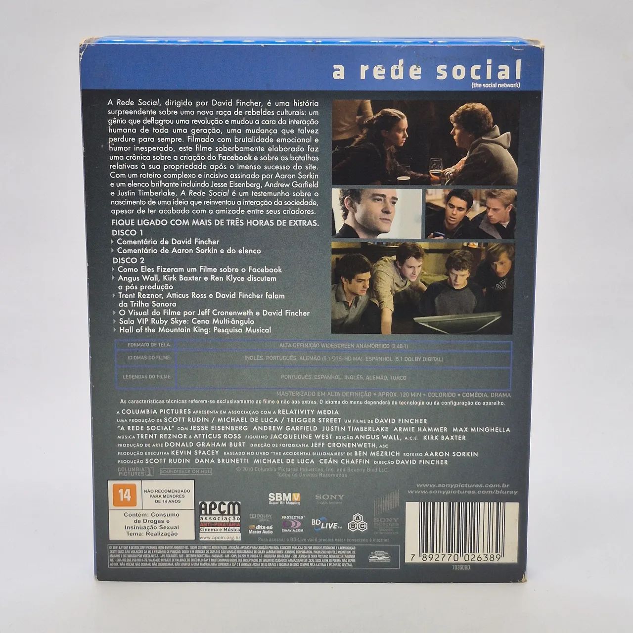 Blu-ray Duplo- A Rede Social - Foto 2