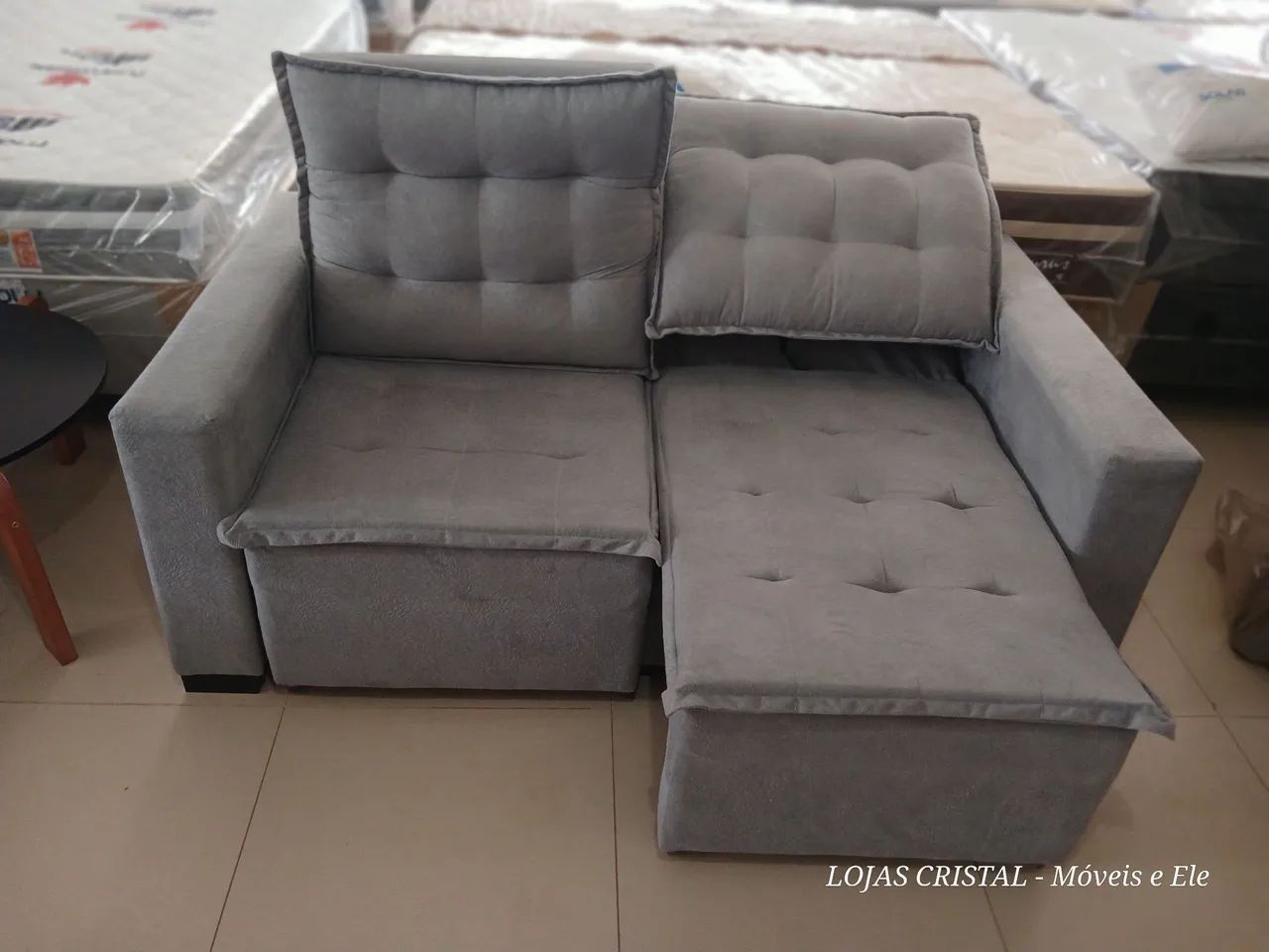 Sofá de 2 lugares cinza Retrátil e Inclinavel  - Foto 3