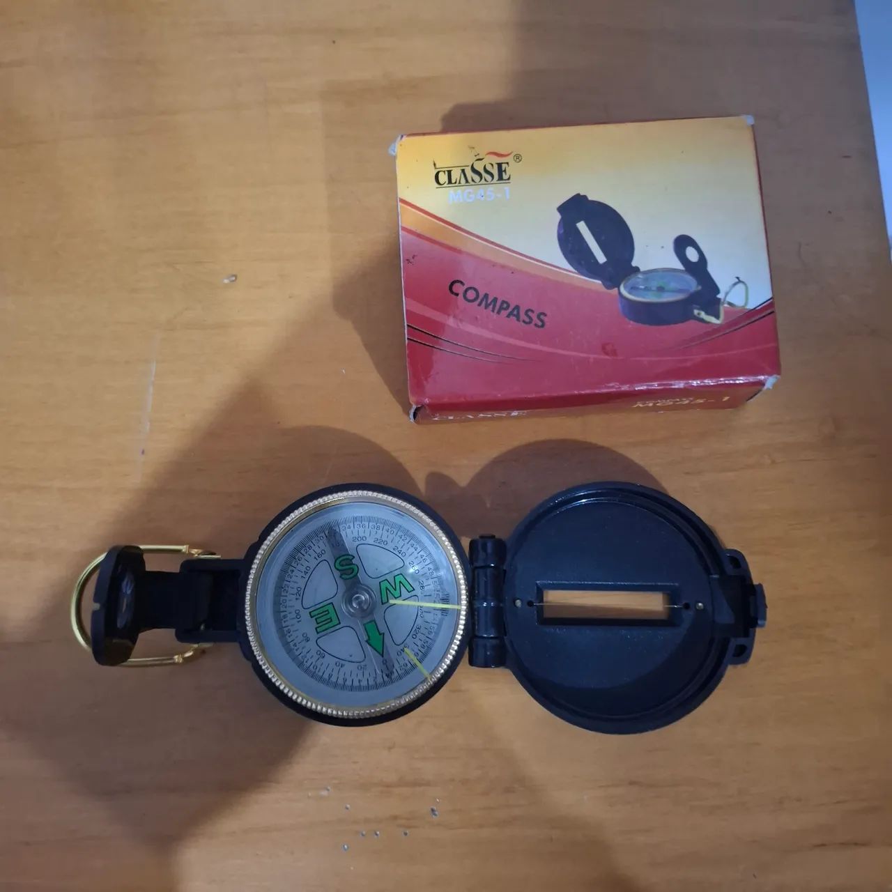 Bússola com Visada Dobrável Quest Náutica Camping Montanha Trilha Trekking 