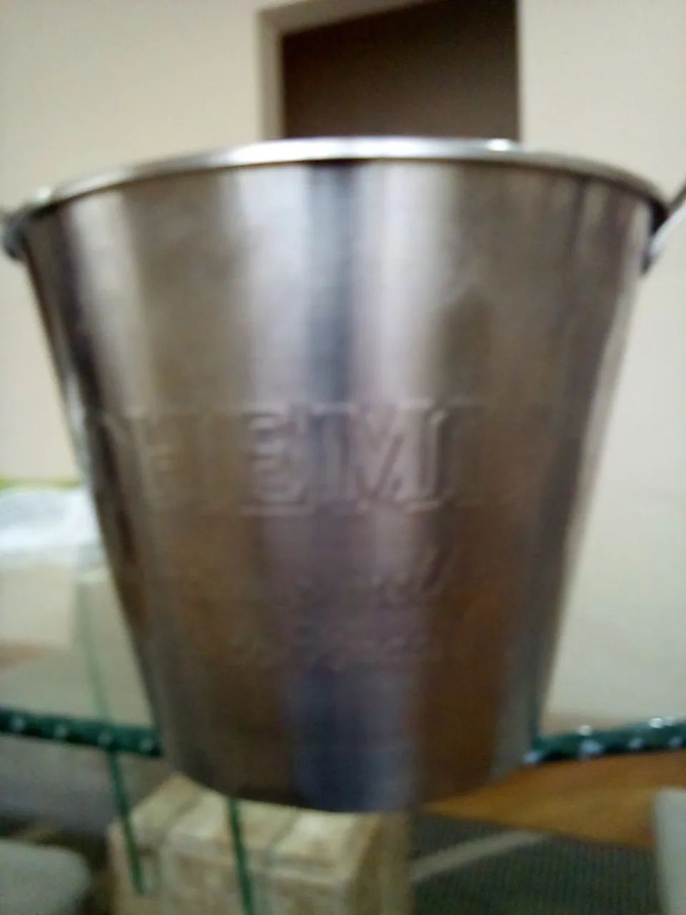 Balde de gelo em aço inox