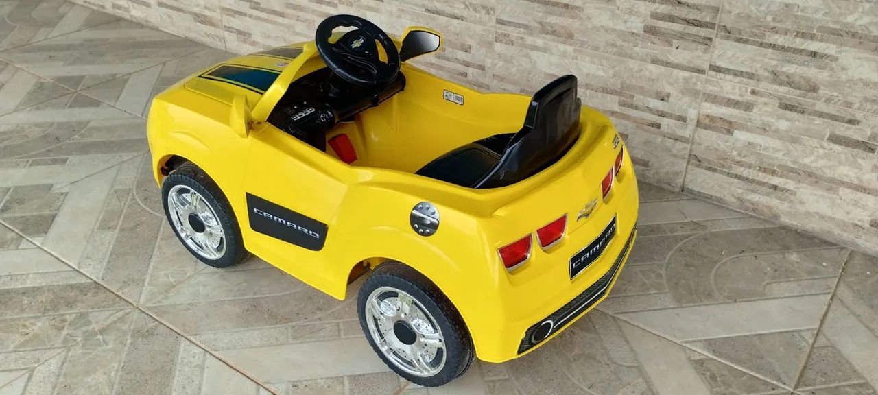 Carrinho Elétrico Infantil Camaro Amarelo - Foto 3