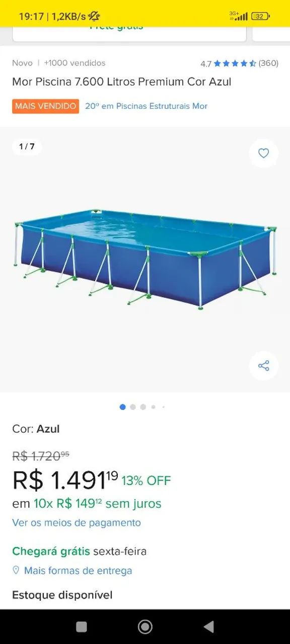 Piscina Inflável Retangular Intex 250x450x80cm - Foto 2