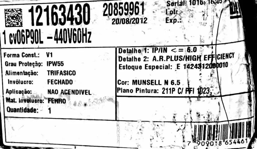 Motor Elétrico 1cv 6p Trifásico 440v Weg Produto Novo Com Nota Fiscal e Garantia - Foto 3