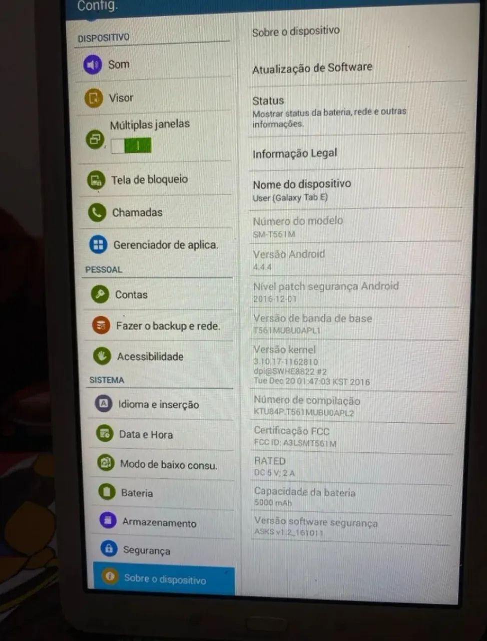 Tablet Samsung -  Galaxy Tab E - com fonte e cartão SD - Foto 4