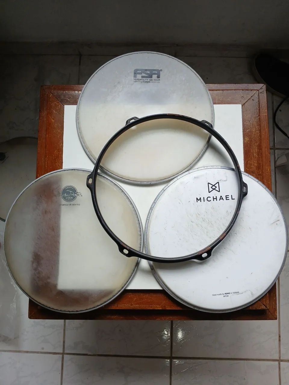 Três peles 10" + Aro 10"