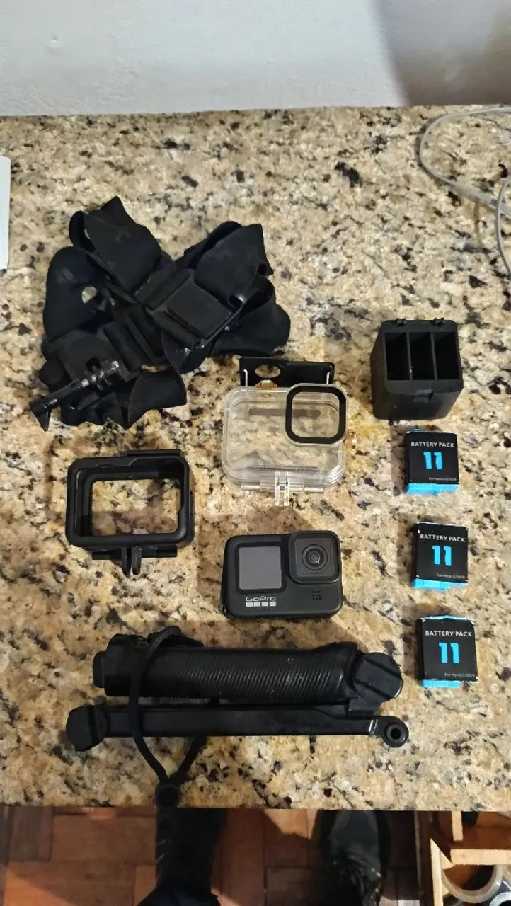 GoPro com acessórios - Perfeito para suas aventuras!