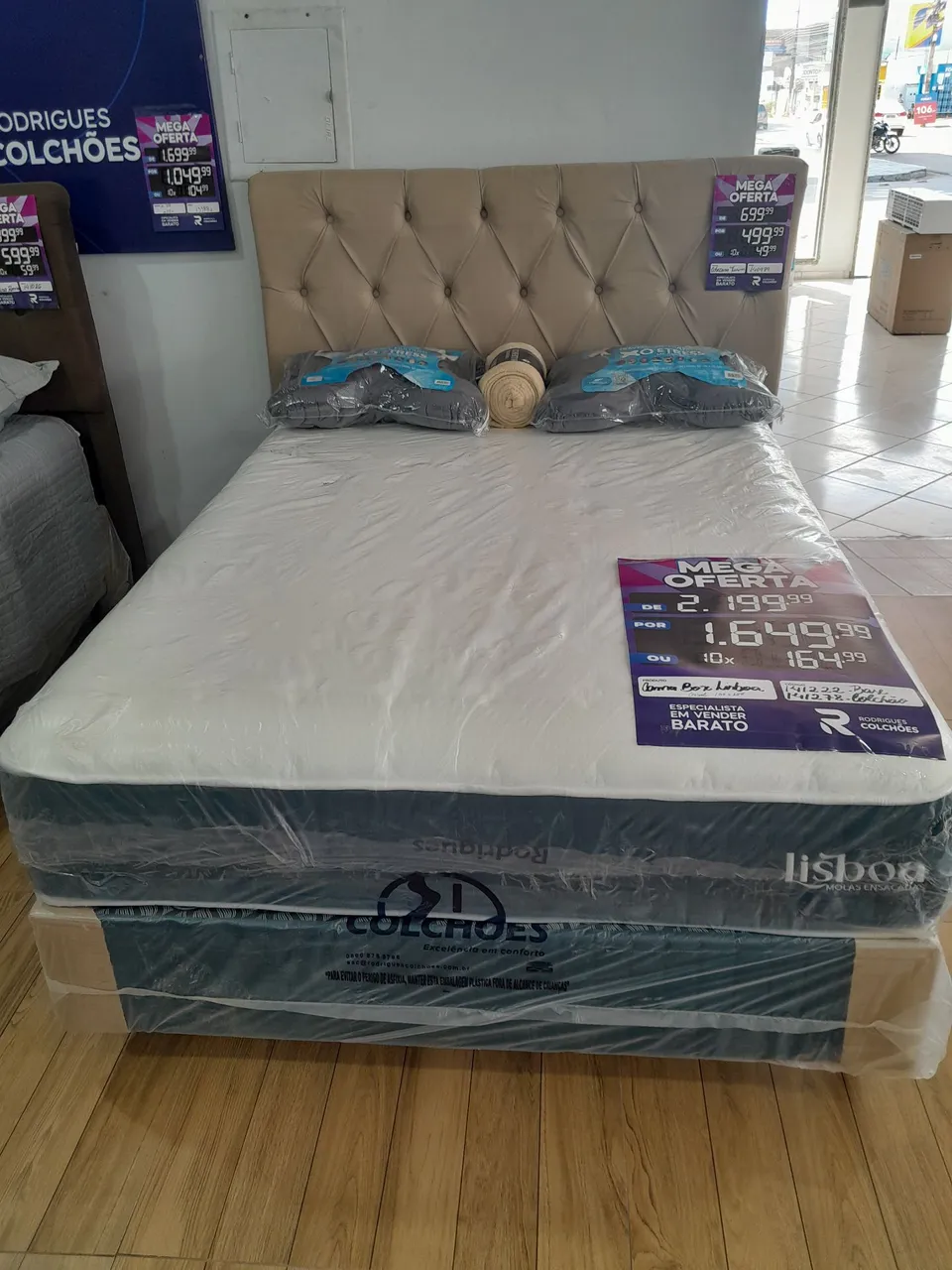 Cama Box Lisboa Molas Ensacadas - Mega Oferta