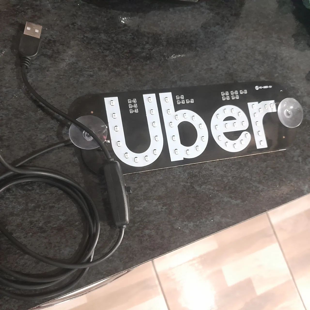 Placa LED Uber para carro - semi novo  - Foto 2