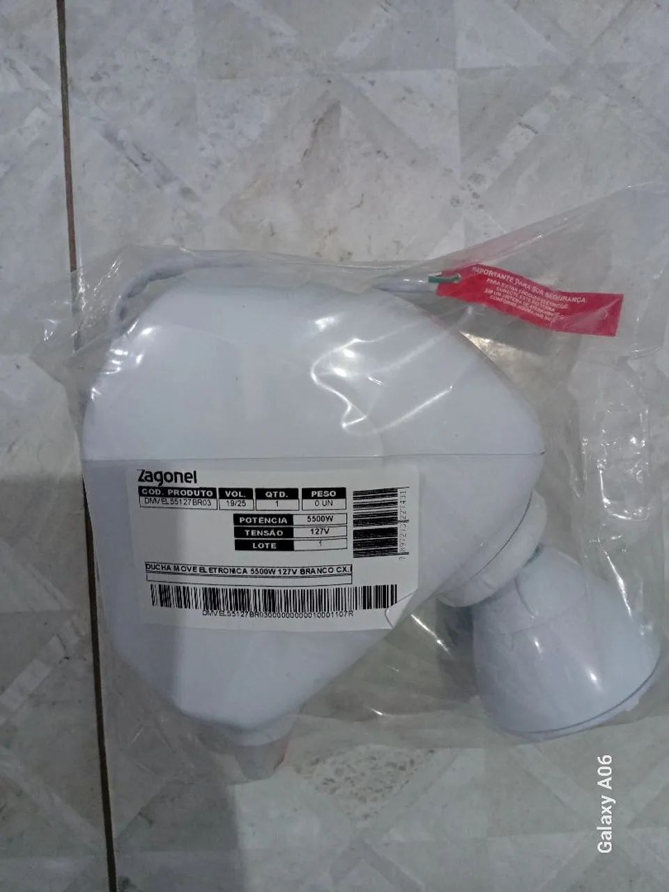 Ducha Elétrica Zagonel 5500W 127v7V Branca