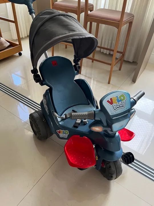 Triciclo Velobaby Pedal Azul Bandeirante - Foto 2