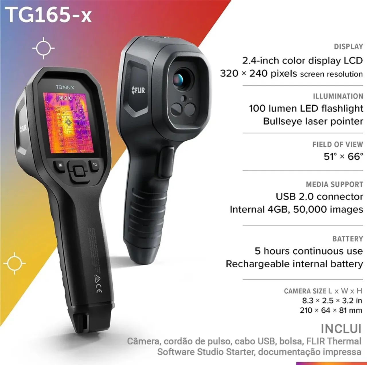 Câmera termográfica MSX® FLIR TG165-X - Foto 5