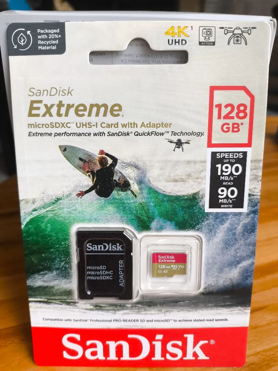 Cartão de Memória SanDisk Extreme microSDXC 128GB