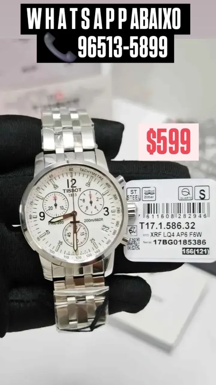 Relógio TISSOT PRC 200 FUNCIONAL FUNDzo BRANCO