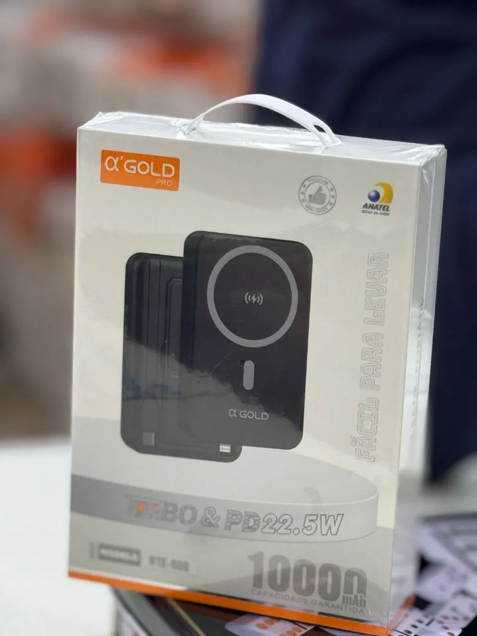 Power Bank 10000 mAh com Carregamento Rápido 22.5W carregador portátil