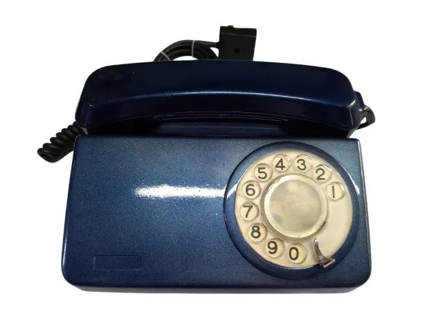 Telefone Gradiente Anos 60 Vintage Cor Original Vermelho Azul-marinho