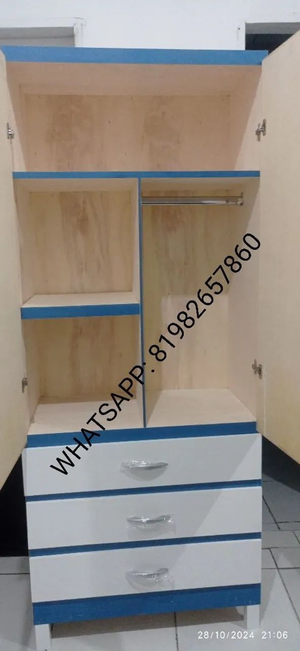 Guarda Roupa Solteiro, Material Madeira Bloco64312003465603121