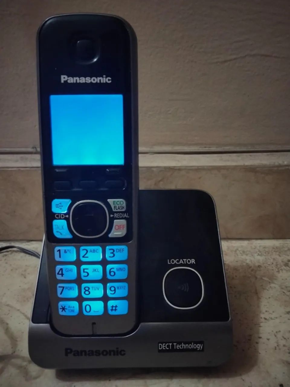 Telefone sem fio Panasonic com base é fonte ( sem Teste )