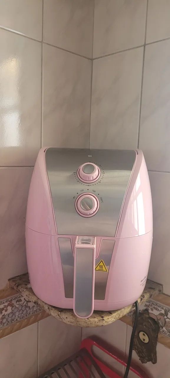 Fritadeira Elétrica Rosa - Design Moderno e Eficiente