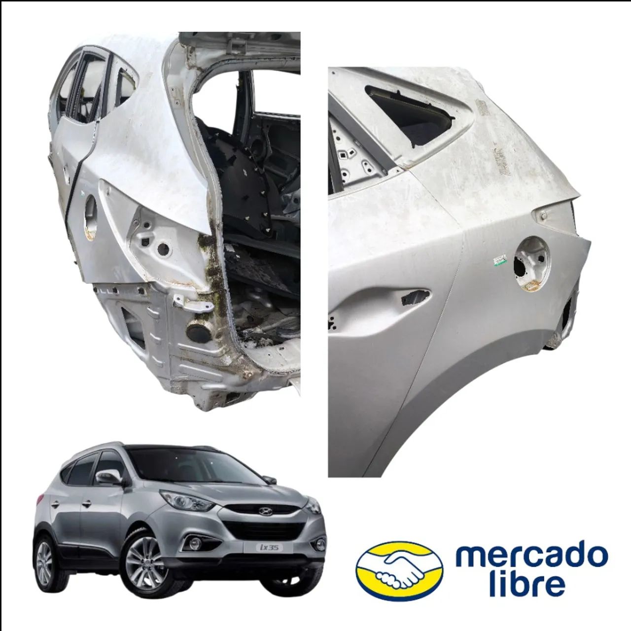 Lateral Esquerdo Hyundai Ix35 2010 Ao 2016 Prata - Peças para