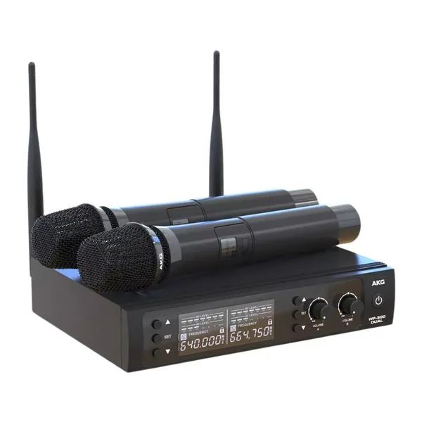 AKG WP300 Dual - Sistema de Microfone Sem Fio Duplo Com Tecnologia True Diverse