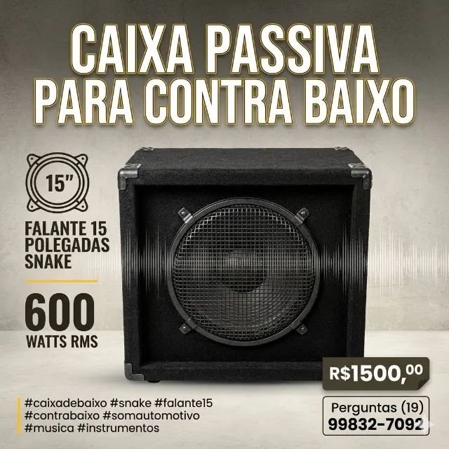 ? CAIXA PASSIVA PARA CONTRA BAIXO (SNAKE 600W) ?
