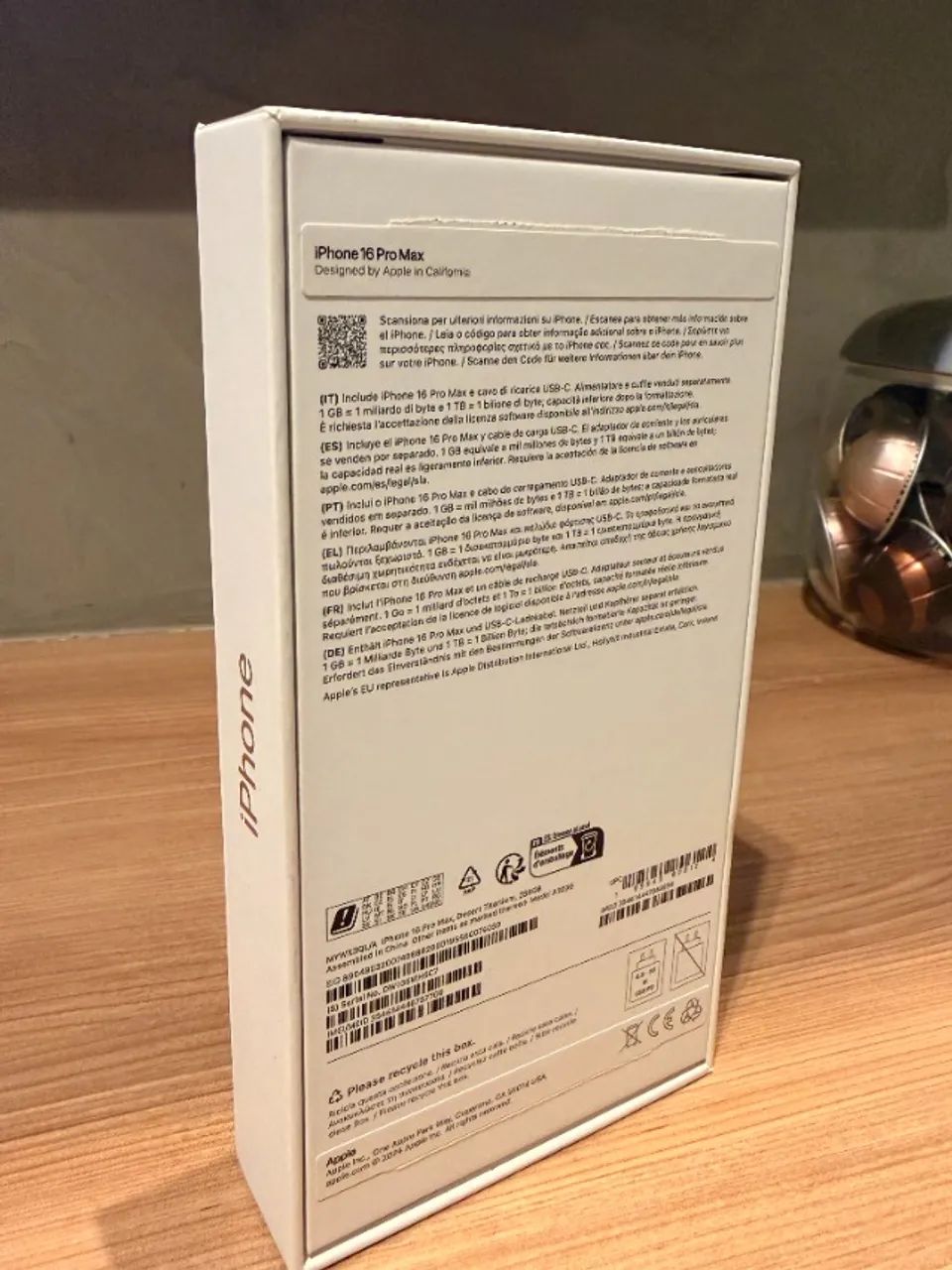 Caixa vazia iPhone 16 Pro Max ? Desert Titanium 256GB - Foto 2