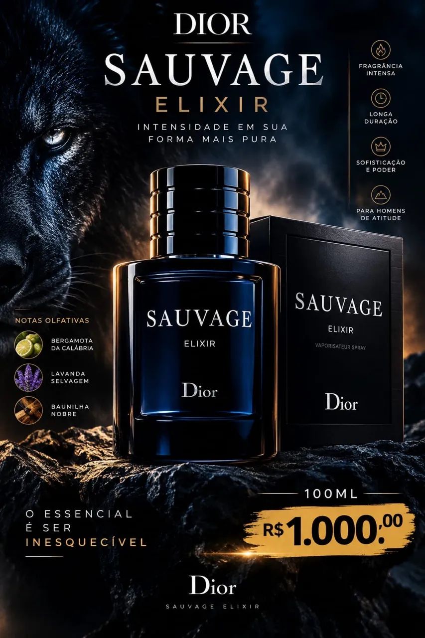Perfume Dior sauvage elixir 100Ml