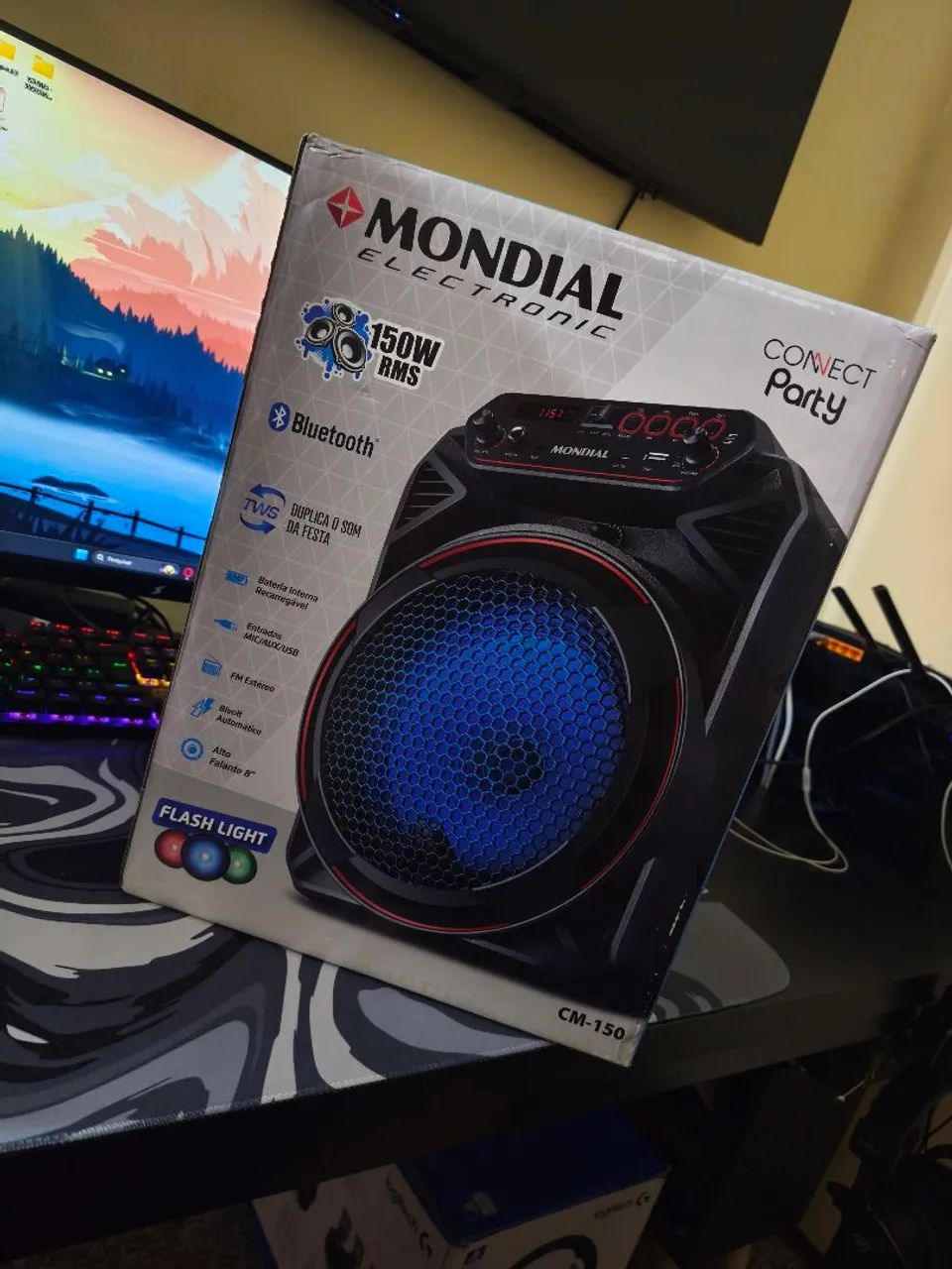 Caixa de Som Bluetooth Mondial - 150W RMS - Foto 4