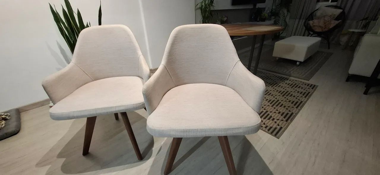 Poltronas giratoria.tecido  2 unidades  - Foto 4