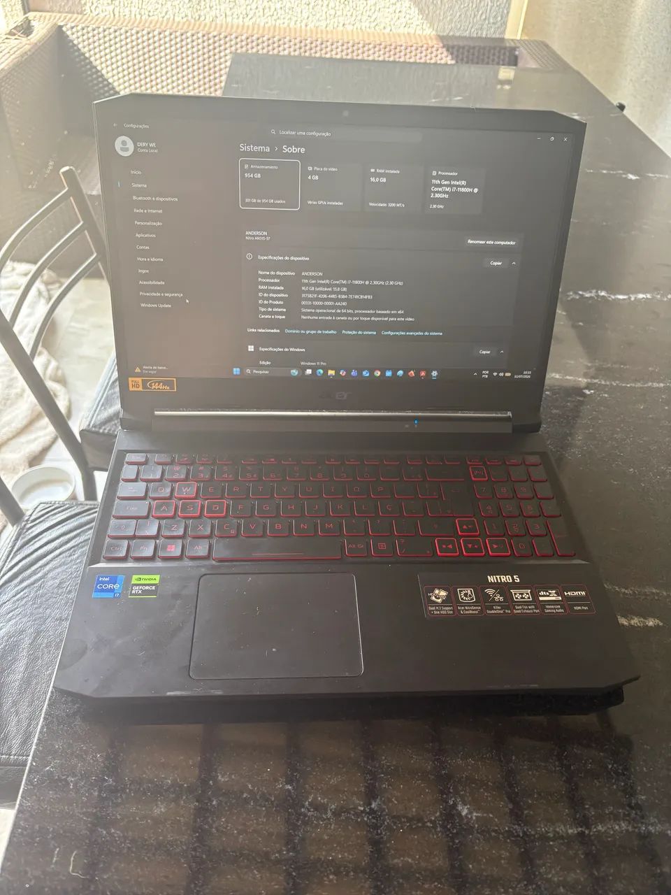 NOTEBOOK ACER NITRO 5  - Foto 4
