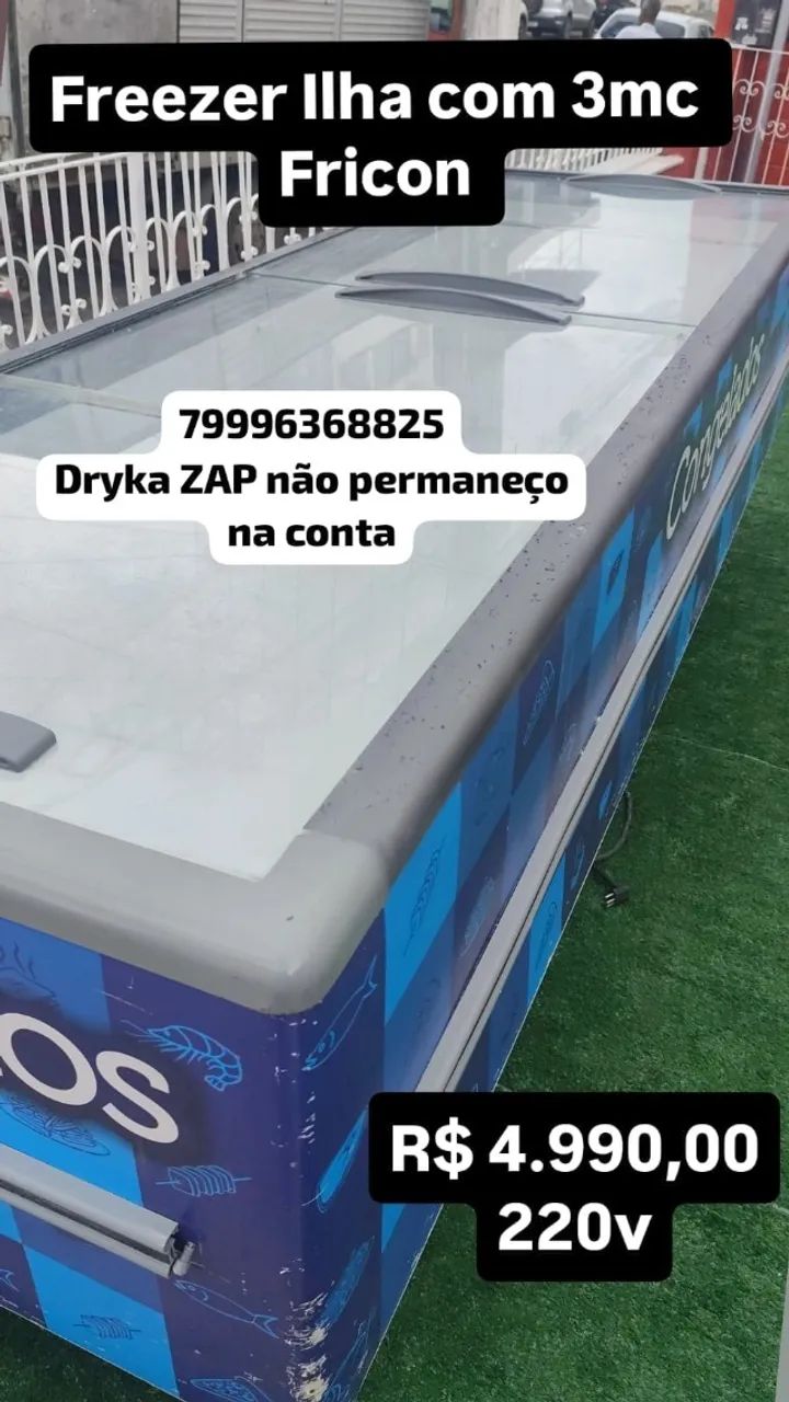 freezer ilha top 
