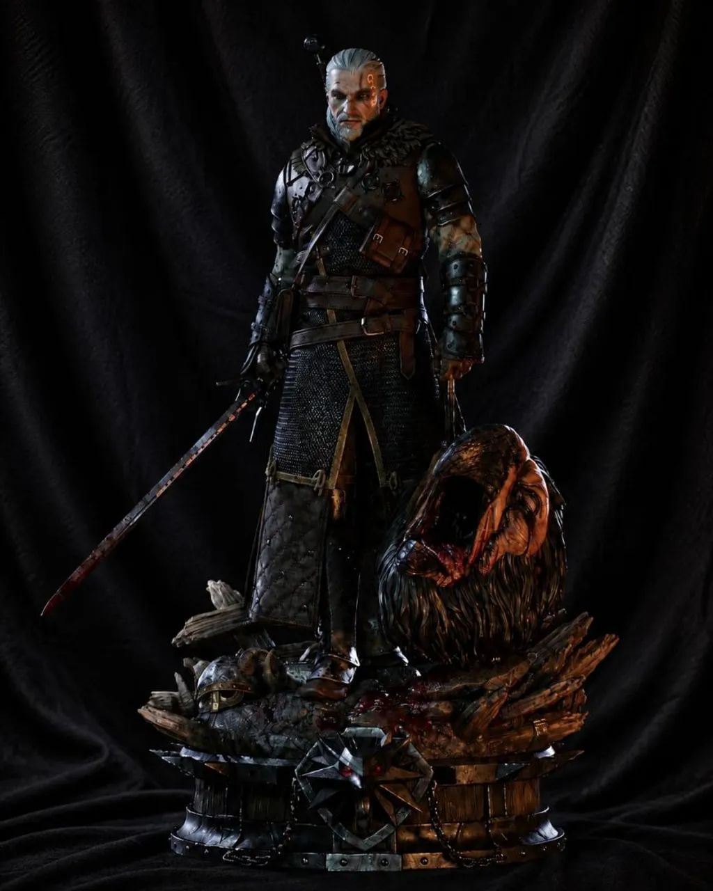 Figure/Estátua do Geralt de The Witcher em resina.