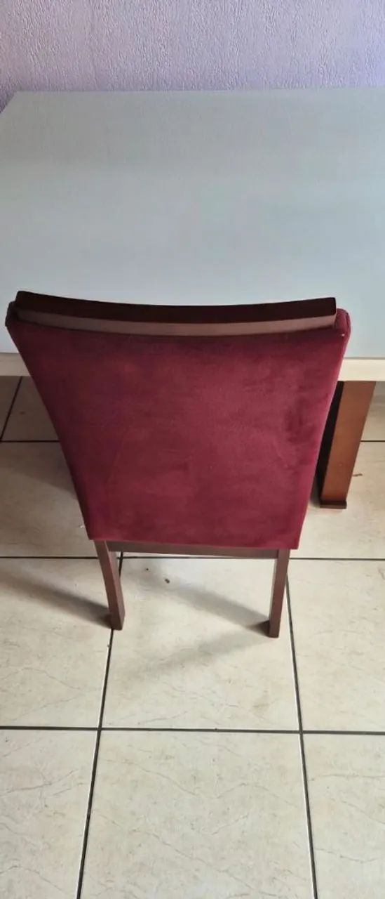 Mesa de tampa de vidro 6 cadeiras - Foto 3